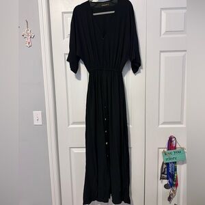 Erika Peña Black Maxi Dress